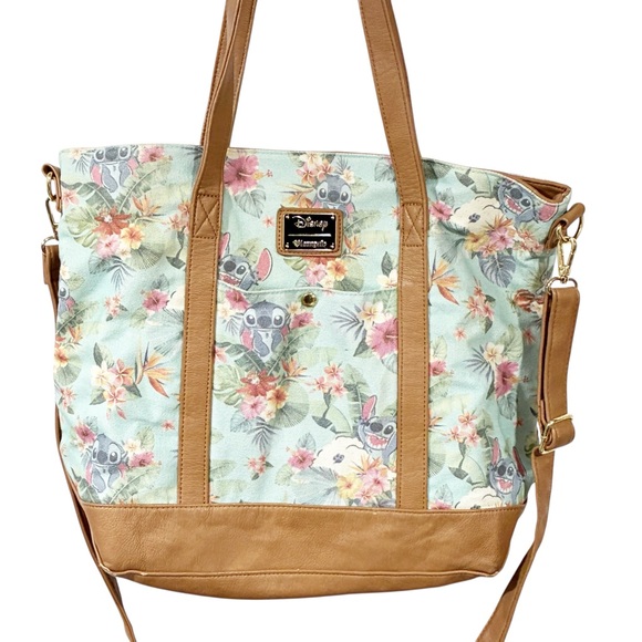 Loungefly Handbags - Loungefly Turquoise Disney Lilo All Over Print Canvas Tote Standard Crossbody